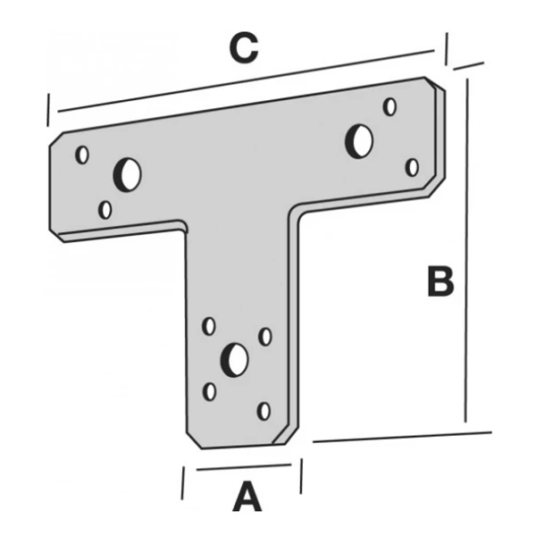 Ferrure De Renforcement En T Simpson Strong-Tie 66T 4 Ferrure De Renforcement En T Simpson Strong-Tie 66T – Image 2