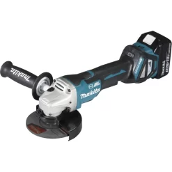 Meuleuse MAKITA Ø125 Mm 18V Li-Ion + 2 Batteries 5.0 Ah, Chargeur, Coffret - DGA517RTJ
