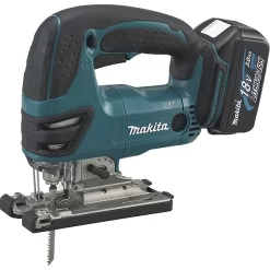 Scie Sauteuse MAKITA 18 V Li-Ion + 2 Batteries 3.0 Ah, Chargeur, Coffret Et Accessoires - DJV180RFJ