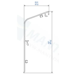 Bandeau Pour Volet Coulissant Mantion Win-Slide - Alu Brut - 2 M