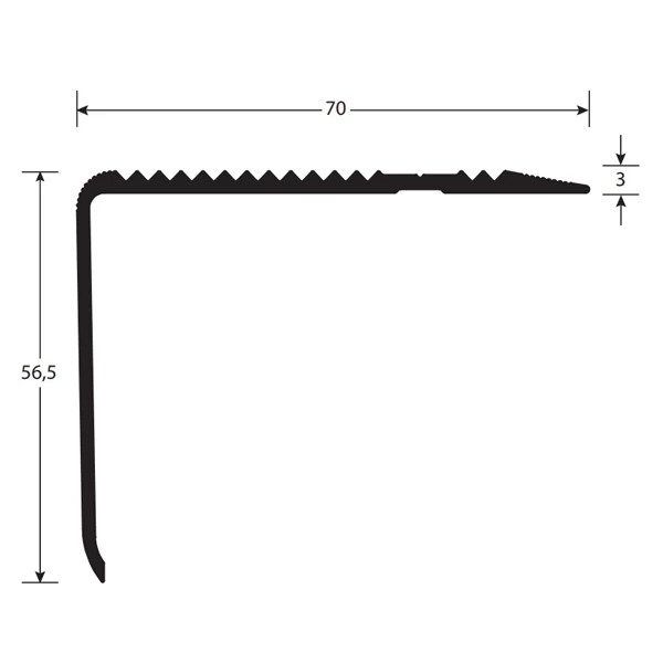 Nez De Marches Méga Strié Romus 56,5 X 70 Mm Alu Incolore 3 Mètres 4 Nez De Marches Méga Strié Romus 56,5 X 70 Mm Alu Incolore 3 Mètres – Image 2