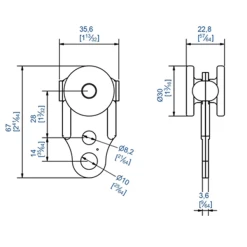 Chariot à 2 Galets Auto-orientables En Nylon Sur Axe Lisse En Inox : Mantion 0731