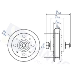 Galet Seul Roc Sport En Acier Mantion 1002A Diamètre 82 Mm 1002A - Lot De 2