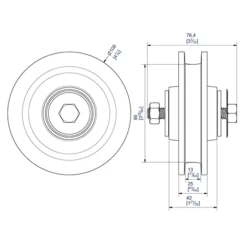 Galet Fonte Sur Cage à Rouleaux Diamètre 108 Mm Capacité 200 Kg -Bosch Soldes mantion 1004
