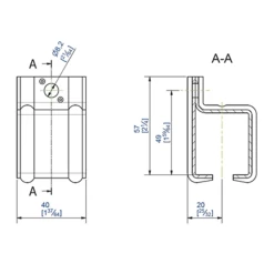 Support Enveloppant Fixation Murale Pour Rail 3530 : Mantion 3631