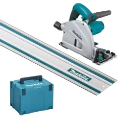 Scie Circulaire Plongeante MAKITA 1300W 165MM En Coffret MAK-PAC + Rail De Guidage 1400 Mm - SP6000J1 -Bosch Soldes set sp6000j1 600x600 1