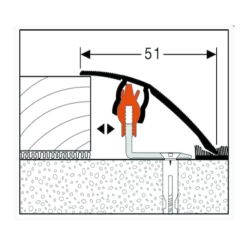 Seuil De Porte Dénivelé Romus FCS-718 Aluminium Titane 0.90 Mètres -Bosch Soldes seuil4
