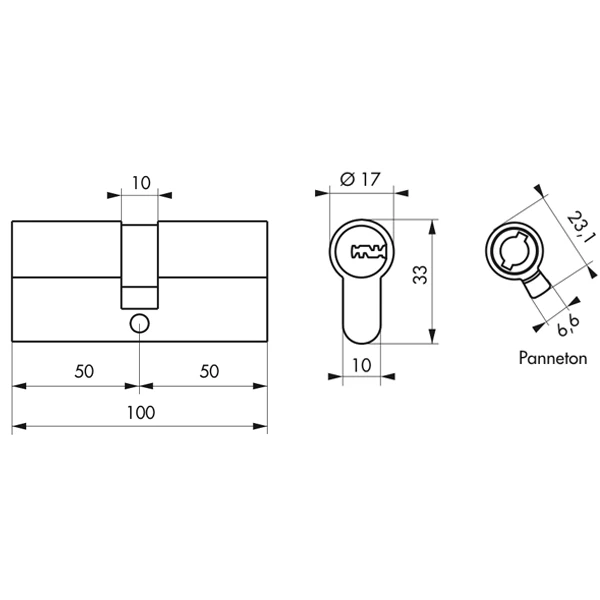 Cylindre Thirard Transit 1 - Nickel Velours - 50 X 50 Mm 4 Cylindre Thirard Transit 1 - Nickel Velours - 50 X 50 Mm – Image 2